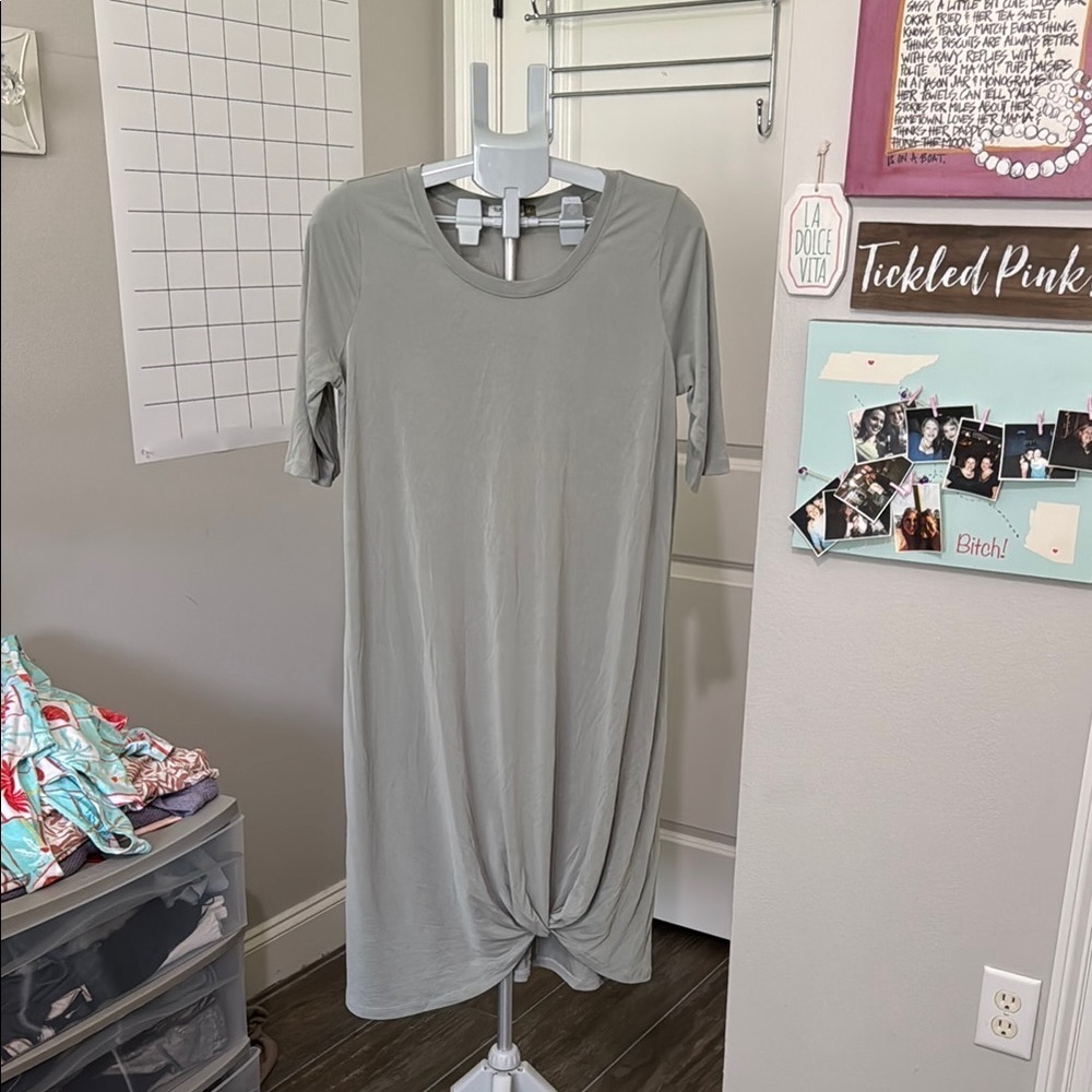 Chalet Green Fitted T-Shirt Midi Dress